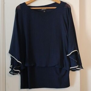 Blue prelude blouse